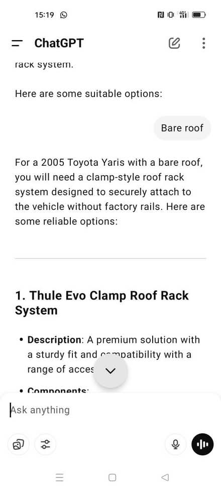 Photo of Clamp style roof rack for small car (Northside of Dublin- Flexible) #1