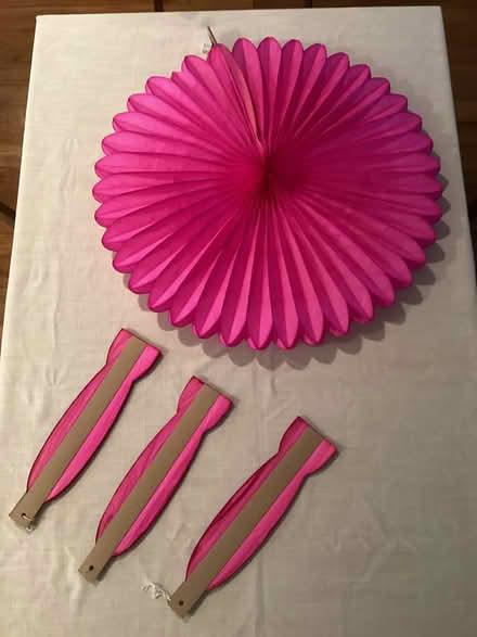 Photo of free 4 Pink paper flowers (Catonsville near old EC) #1