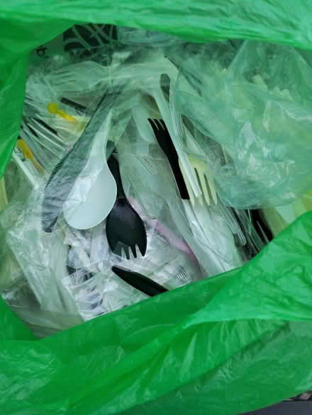 Photo of free Carrier bag full of plastic cutlery (Reabrook Estate SY3) #1