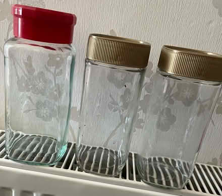 Photo of free 3 empty glass coffee jars (AB10) #1