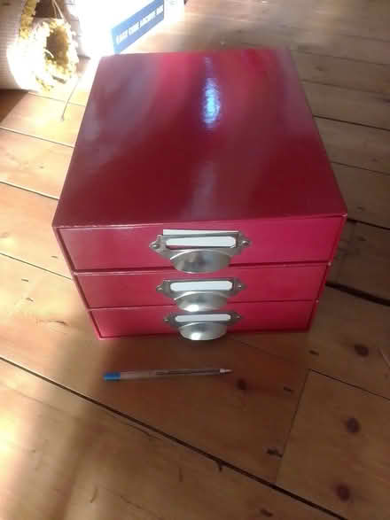 Photo of free Small cardboard filing cabinet (Sherburn Hill DH6) #1