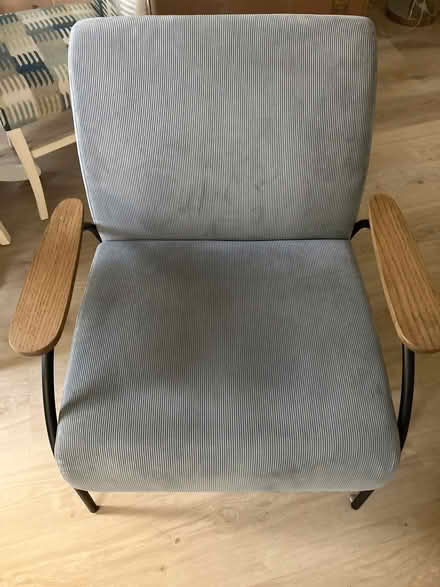 Photo of free Modern gray corduroy armchair (Battersea SW11) #1