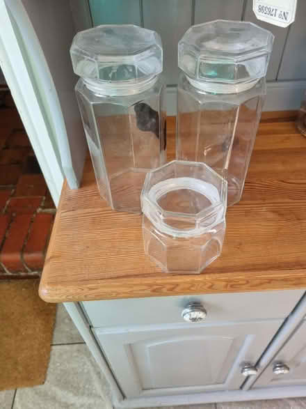 Photo of free 3 glass jars (Bignall End ST7) #1