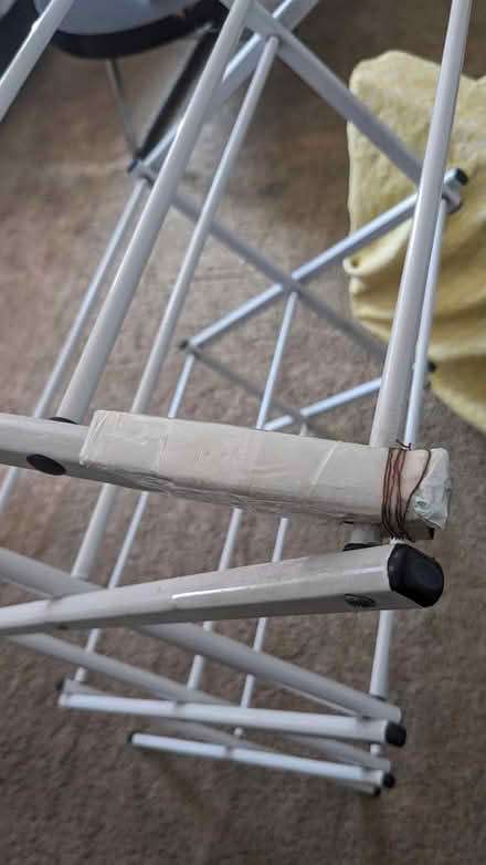 Photo of free BROKEN metal clothes drying rack (Westside) #1