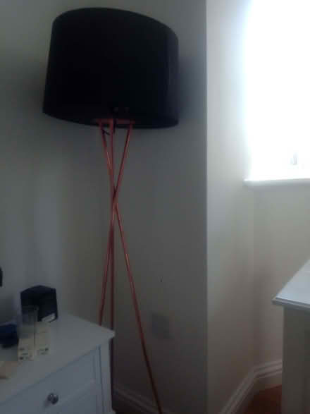 Photo of free Black floor lamp standing on three legs (Oxford OX1) #1