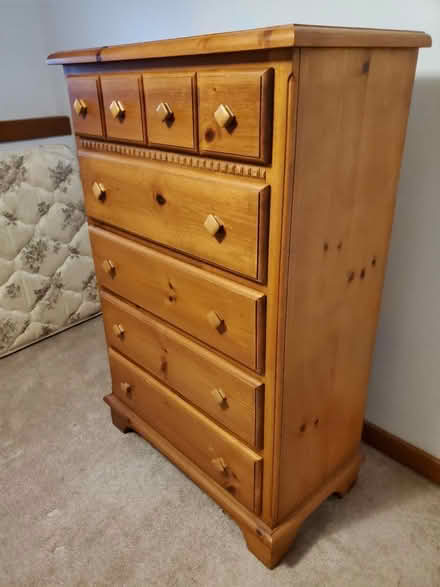 Photo of free Five-drawer dresser, real wood (Ravenna) #3