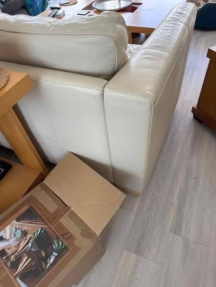 Photo of free White leather two seat Sofa (Marlow) #4