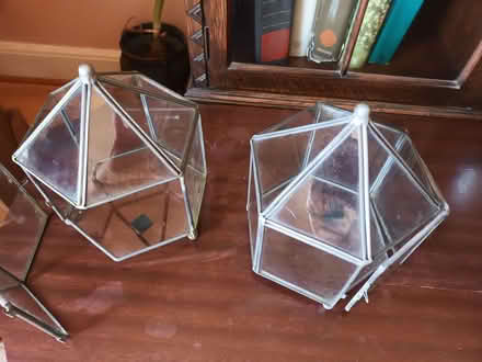 Photo of free 2 glass 6 sided decorative items. (Craigmount EH12) #2