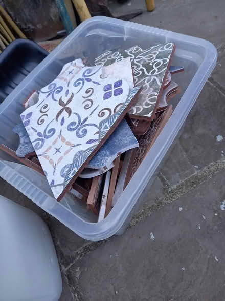 Photo of free multi colour tile off cuts (hainault, essex. IG6) #1