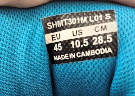 Photo of free Shimano trainers/bike trainers, MT3 blue, UK size 10 (Purbrook PO7) #2