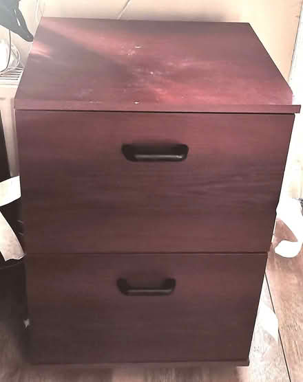 Photo of free Dark red burgundy 2 drawer filing cabinet drawers set (Low Beechburn DL15) #2