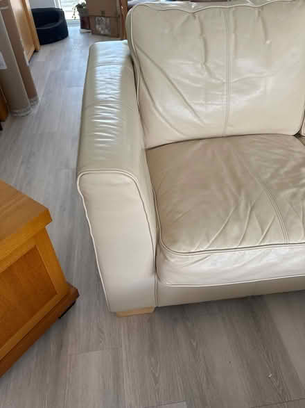 Photo of free White leather two seat Sofa (Marlow) #2
