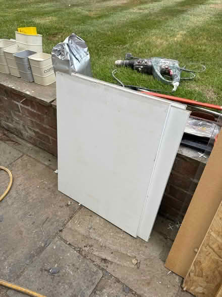 Photo of free 4 white chipboard shelves (Bromham MK43) #2