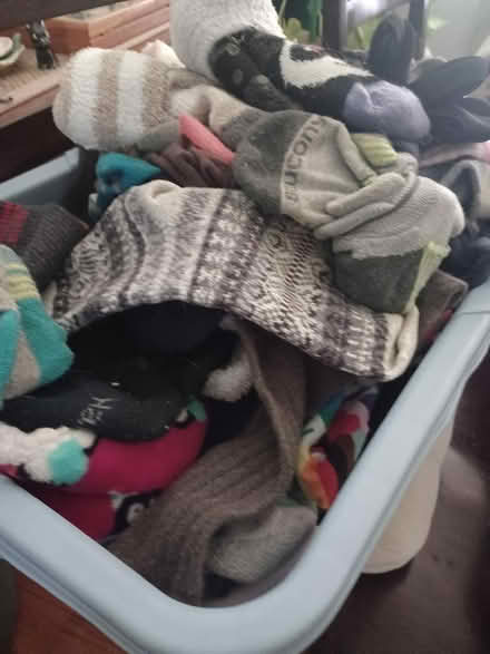 Photo of free Pile of unmatched socks (Bridalcreek/chadwyck) #1