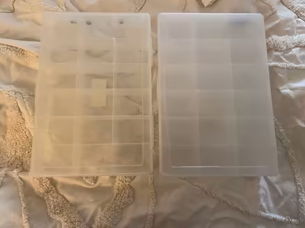 Photo of free 2 plastic organize boxes - used (midtwn) #2