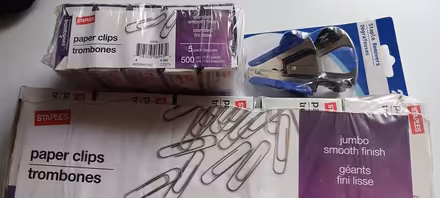 Photo of free Unopened Small & Jumbo Paperclips (Eatontown) #1