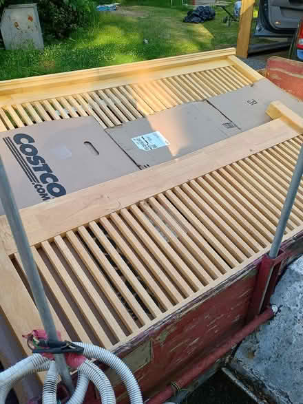 Photo of free Wood Bed Frame, Queen Size (Newport News, Bruton Ave) #1