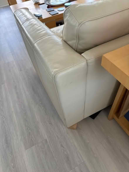 Photo of free White leather two seat Sofa (Marlow) #3