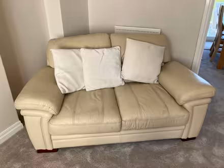 Photo of free 2 sofas and a footstool (Clayton Green PR6) #1