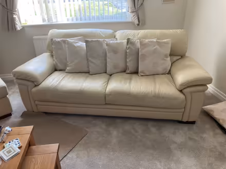 Photo of free 2 sofas and a footstool (Clayton Green PR6) #3