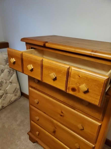 Photo of free Five-drawer dresser, real wood (Ravenna) #2