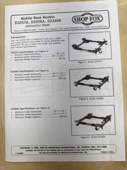 Photo of free Adjustable mobile base for machine (Tempe) #3