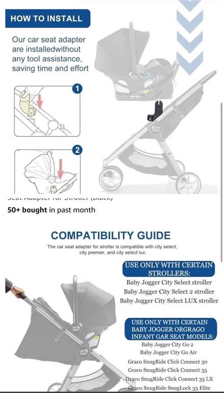 Photo of free New car seat adopter for stroller (near kings academy) #2
