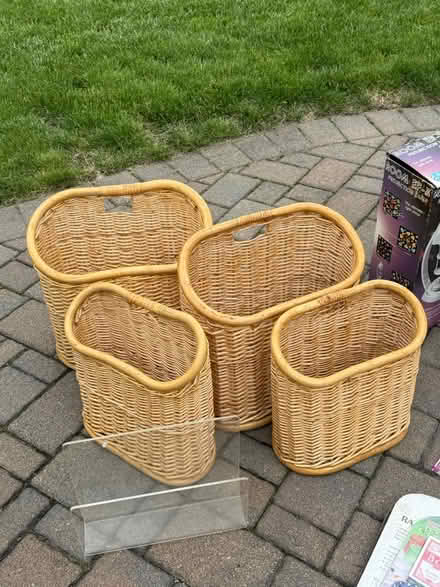 Photo of free Wicker magazine holders (Teaneck) #1