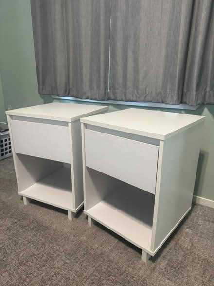 Photo of free Pair of white nightstands (Olney) #2