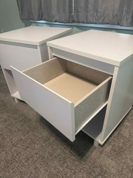 Photo of free Pair of white nightstands (Olney) #3