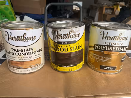 Photo of free Got a Project? Wood stain + gloss (Darien - near 75th x Cass Ave.) #1