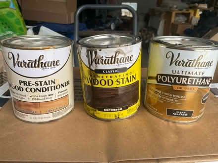 Photo of free Got a Project? Wood stain + gloss (Darien - near 75th x Cass Ave.) #1