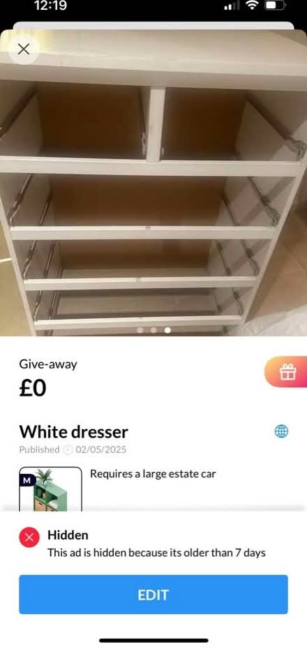 Photo of free Ikea chest of drawers (Chelsea SW3) #2