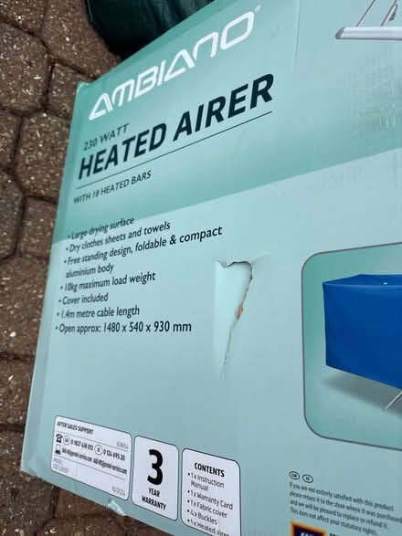 Photo of free Heated airer (Oakwood) #2