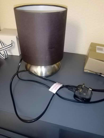 Photo of free Touch lamp with brown shade (Tonbridge) #1