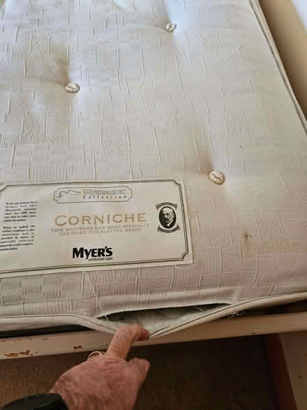Photo of free Frankly, a tatty Myers single mattress (Bloxham OX15) #1