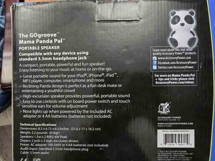 Photo of free New Portable Panda Speaker (Arlington MA) #3