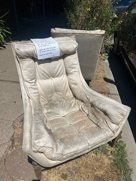 Photo of free Mid-Century Velvet Bucket Chairs (Curbside 53rd b/n MLK & Genoa) #1