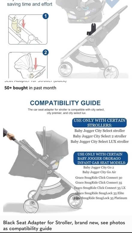 Photo of free New car seat adopter for stroller (near kings academy) #3