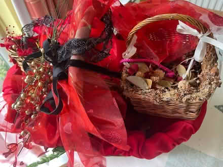 Photo of free Wicker baskets lined and decorated. (Bedford MK40) #1