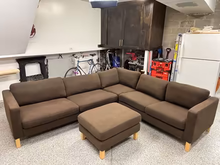 Photo of free Large brown couch (Wicker Park, IL) #1