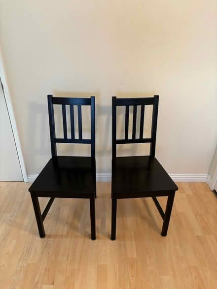 Photo of free Set of black chairs (MCC Neighborhood) #1