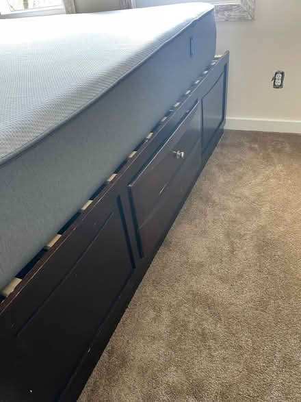 Photo of free King size bed frame with drawers (Alexandria/ Kingstowne) #4
