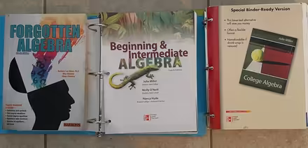 Photo of free Algebra Learning Books (El Dorado & Lake Forest area) #1