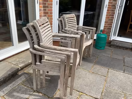 Photo of free Solid Teak Garden Chairs (Winkfield Row SL5) #1