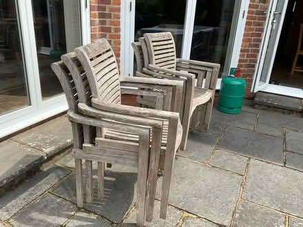 Photo of free Solid Teak Garden Chairs (Winkfield Row SL5) #1