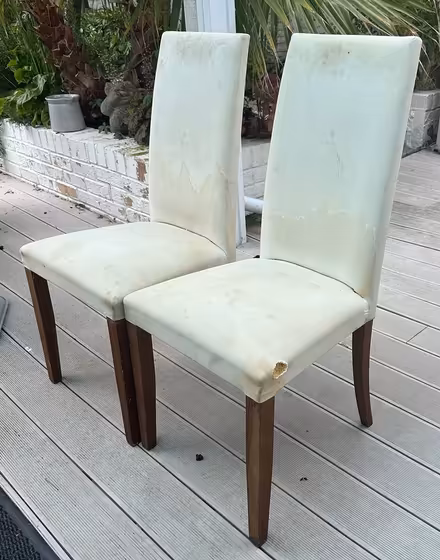 Photo of free 2 dining chairs for easy upholstery (Guildford GU2) #1