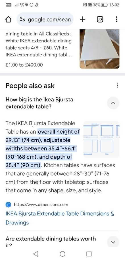 Photo of free Large IKEA Bjursta. Extendable dining table only (Narborough LE19) #2