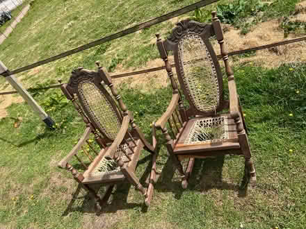 Photo of free 2Rocking chairs wood small rattan (auchterarder ph3) #1