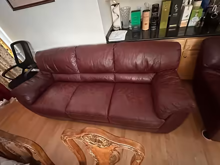 Photo of free Leather sofa and loveseat (Oak Brook) #1